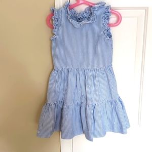 Polo Ralph Lauren girls blue seersucker dress sz 5T